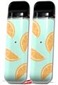 Skin Decal Wrap 2 Pack for Smok Novo v1 Oranges Blue VAPE NOT INCLUDED