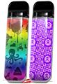 Skin Decal Wrap 2 Pack for Smok Novo v1 Cute Rainbow Monsters VAPE NOT INCLUDED