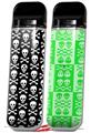 Skin Decal Wrap 2 Pack for Smok Novo v1 Skull and Crossbones Pattern VAPE NOT INCLUDED