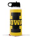 Skin Wrap Decal compatible with Hydro Flask Wide Mouth Bottle 32oz Iowa Hawkeyes 04 Black on Gold (BOTTLE NOT INCLUDED)