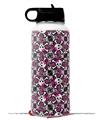 Skin Wrap Decal compatible with Hydro Flask Wide Mouth Bottle 32oz Splatter Girly Skull Pink (BOTTLE NOT INCLUDED)