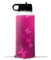 Skin Wrap Decal compatible with Hydro Flask Wide Mouth Bottle 32oz Bokeh Butterflies Hot Pink (BOTTLE NOT INCLUDED)
