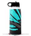 Skin Wrap Decal compatible with Hydro Flask Wide Mouth Bottle 32oz Baja 0040 Neon Teal (BOTTLE NOT INCLUDED)