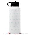 Skin Wrap Decal compatible with Hydro Flask Wide Mouth Bottle 32oz Hearts Light Blue (BOTTLE NOT INCLUDED)