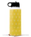Skin Wrap Decal compatible with Hydro Flask Wide Mouth Bottle 32oz Hearts Yellow On White (BOTTLE NOT INCLUDED)