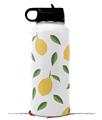 Skin Wrap Decal compatible with Hydro Flask Wide Mouth Bottle 32oz Lemon Leaves White (BOTTLE NOT INCLUDED)
