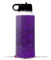 Skin Wrap Decal compatible with Hydro Flask Wide Mouth Bottle 32oz Folder Doodles Purple (BOTTLE NOT INCLUDED)