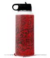 Skin Wrap Decal compatible with Hydro Flask Wide Mouth Bottle 32oz Folder Doodles Red (BOTTLE NOT INCLUDED)