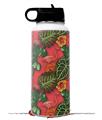 Skin Wrap Decal compatible with Hydro Flask Wide Mouth Bottle 32oz Famingos and Flowers Coral (BOTTLE NOT INCLUDED)