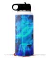 Skin Wrap Decal compatible with Hydro Flask Wide Mouth Bottle 32oz Cubic Shards Blue (BOTTLE NOT INCLUDED)