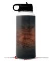 Skin Wrap Decal compatible with Hydro Flask Wide Mouth Bottle 32oz Exotic Wood Waterfall Bubinga Burst Deep Blue (BOTTLE NOT INCLUDED)