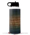 Skin Wrap Decal compatible with Hydro Flask Wide Mouth Bottle 32oz Exotic Wood Pommele Sapele Burst Deep Blue (BOTTLE NOT INCLUDED)