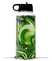 Skin Wrap Decal compatible with Hydro Flask Wide Mouth Bottle 32oz Liquid Metal Chrome Neon Green (BOTTLE NOT INCLUDED)