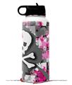 Skin Wrap Decal compatible with Hydro Flask Wide Mouth Bottle 32oz Girly Pink Bow Skull (BOTTLE NOT INCLUDED)