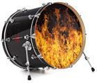 Vinyl Decal Skin Wrap for 22" Bass Kick Drum Head Open Fire - DRUM HEAD NOT INCLUDED