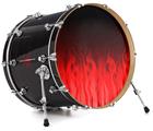 Vinyl Decal Skin Wrap for 22" Bass Kick Drum Head Fire Flames Red - DRUM HEAD NOT INCLUDED