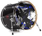 Vinyl Decal Skin Wrap for 22" Bass Kick Drum Head Abstract 02 Blue - DRUM HEAD NOT INCLUDED