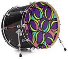 Vinyl Decal Skin Wrap for 22" Bass Kick Drum Head Crazy Dots 01 - DRUM HEAD NOT INCLUDED