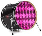 Vinyl Decal Skin Wrap for 22" Bass Kick Drum Head Pink Diamond - DRUM HEAD NOT INCLUDED