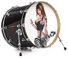 Vinyl Decal Skin Wrap for 22" Bass Kick Drum Head AXe Pin Up Girl - DRUM HEAD NOT INCLUDED