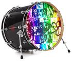 Vinyl Decal Skin Wrap for 22" Bass Kick Drum Head Rainbow Graffiti - DRUM HEAD NOT INCLUDED