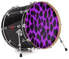 Vinyl Decal Skin Wrap for 22" Bass Kick Drum Head Purple Leopard - DRUM HEAD NOT INCLUDED