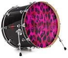 Vinyl Decal Skin Wrap for 22" Bass Kick Drum Head Pink Distressed Leopard - DRUM HEAD NOT INCLUDED