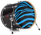Vinyl Decal Skin Wrap for 22" Bass Kick Drum Head Zebra Blue - DRUM HEAD NOT INCLUDED