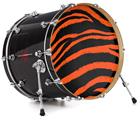 Vinyl Decal Skin Wrap for 22" Bass Kick Drum Head Zebra Orange - DRUM HEAD NOT INCLUDED
