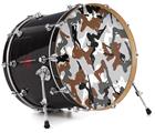 Vinyl Decal Skin Wrap for 22" Bass Kick Drum Head Sexy Girl Silhouette Camo Brown - DRUM HEAD NOT INCLUDED
