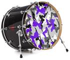 Vinyl Decal Skin Wrap for 22" Bass Kick Drum Head Sexy Girl Silhouette Camo Purple - DRUM HEAD NOT INCLUDED