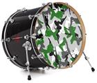 Vinyl Decal Skin Wrap for 22" Bass Kick Drum Head Sexy Girl Silhouette Camo Green - DRUM HEAD NOT INCLUDED