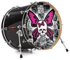 Vinyl Decal Skin Wrap for 22" Bass Kick Drum Head Skull Butterfly - DRUM HEAD NOT INCLUDED