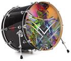 Vinyl Decal Skin Wrap for 22" Bass Kick Drum Head Atomic Love - DRUM HEAD NOT INCLUDED