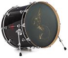 Vinyl Decal Skin Wrap for 22" Bass Kick Drum Head Flame - DRUM HEAD NOT INCLUDED