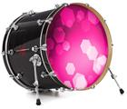 Vinyl Decal Skin Wrap for 22" Bass Kick Drum Head Bokeh Hex Hot Pink - DRUM HEAD NOT INCLUDED