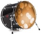 Vinyl Decal Skin Wrap for 22" Bass Kick Drum Head Bokeh Hex Orange - DRUM HEAD NOT INCLUDED