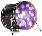 Vinyl Decal Skin Wrap for 22" Bass Kick Drum Head Bokeh Squared Purple - DRUM HEAD NOT INCLUDED