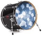 Vinyl Decal Skin Wrap for 22" Bass Kick Drum Head Bokeh Squared Blue - DRUM HEAD NOT INCLUDED
