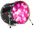 Vinyl Decal Skin Wrap for 22" Bass Kick Drum Head Bokeh Squared Hot Pink - DRUM HEAD NOT INCLUDED