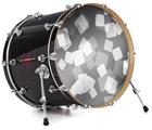 Vinyl Decal Skin Wrap for 22" Bass Kick Drum Head Bokeh Squared Grey - DRUM HEAD NOT INCLUDED