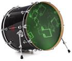 Vinyl Decal Skin Wrap for 22" Bass Kick Drum Head Bokeh Music Green - DRUM HEAD NOT INCLUDED