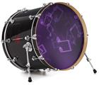 Vinyl Decal Skin Wrap for 22" Bass Kick Drum Head Bokeh Music Purple - DRUM HEAD NOT INCLUDED