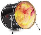 Vinyl Decal Skin Wrap for 22" Bass Kick Drum Head Painting Yellow Splash - DRUM HEAD NOT INCLUDED