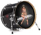 Vinyl Decal Skin Wrap for 22" Bass Kick Drum Head Missle Army Pinup Girl - DRUM HEAD NOT INCLUDED