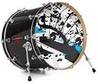 Vinyl Decal Skin Wrap for 22" Bass Kick Drum Head Baja 0018 Blue Medium - DRUM HEAD NOT INCLUDED