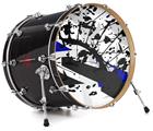 Vinyl Decal Skin Wrap for 22" Bass Kick Drum Head Baja 0018 Blue Royal - DRUM HEAD NOT INCLUDED