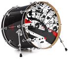 Vinyl Decal Skin Wrap for 22" Bass Kick Drum Head Baja 0018 Red - DRUM HEAD NOT INCLUDED