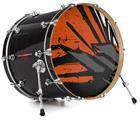 Vinyl Decal Skin Wrap for 22" Bass Kick Drum Head Baja 0040 Orange Burnt - DRUM HEAD NOT INCLUDED