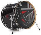 Vinyl Decal Skin Wrap for 22" Bass Kick Drum Head Baja 0023 Red - DRUM HEAD NOT INCLUDED